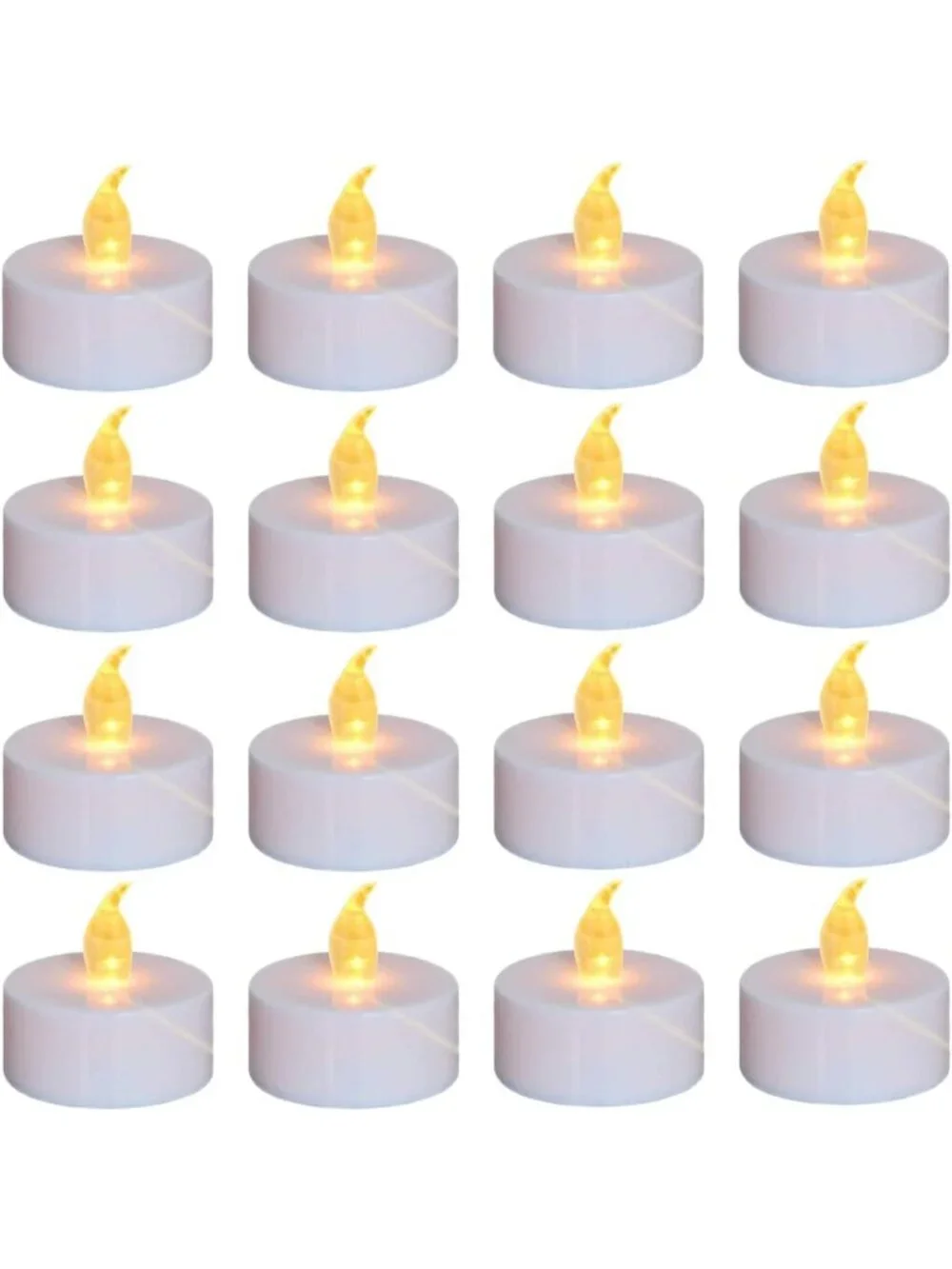 200-Pack Battery Operated LED Tea Lights | Flameless Warm Yellow Candles